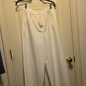 Commense Cream Wide-Leg Trousers